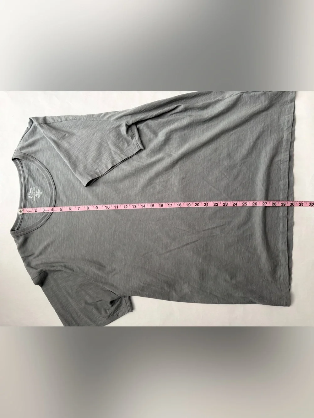 J Crew GARMENT-DYED SLUB COTTON XXL men’s gray short sleeve T Shirt